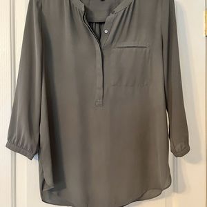 NYDJ Olive green pin tuck dress blouse